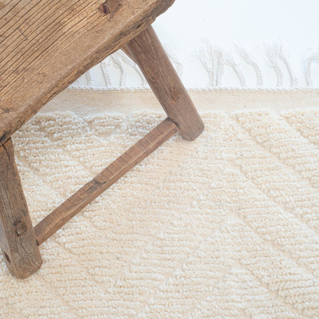 Marokkansk tæppe - håndvævet tæppe i uld - Basma tæppet