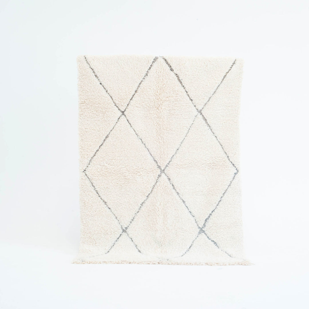 Marokkansk tæppe - håndvævet tæppe i uld - Fatima mellem tæppet