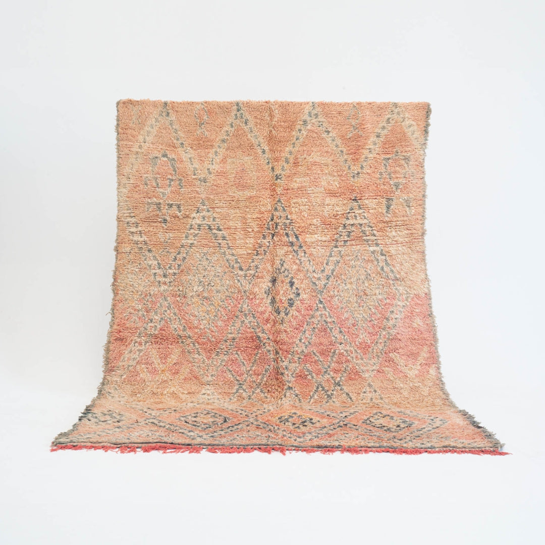 Marokkansk vintage tæppe - håndvævet i uld - Asma tæppet