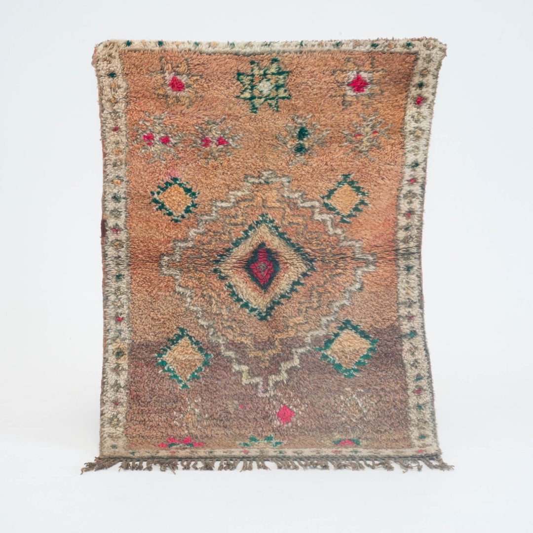 Marokkansk vintage tæppe - håndvævet i uld - Dounia tæppet
