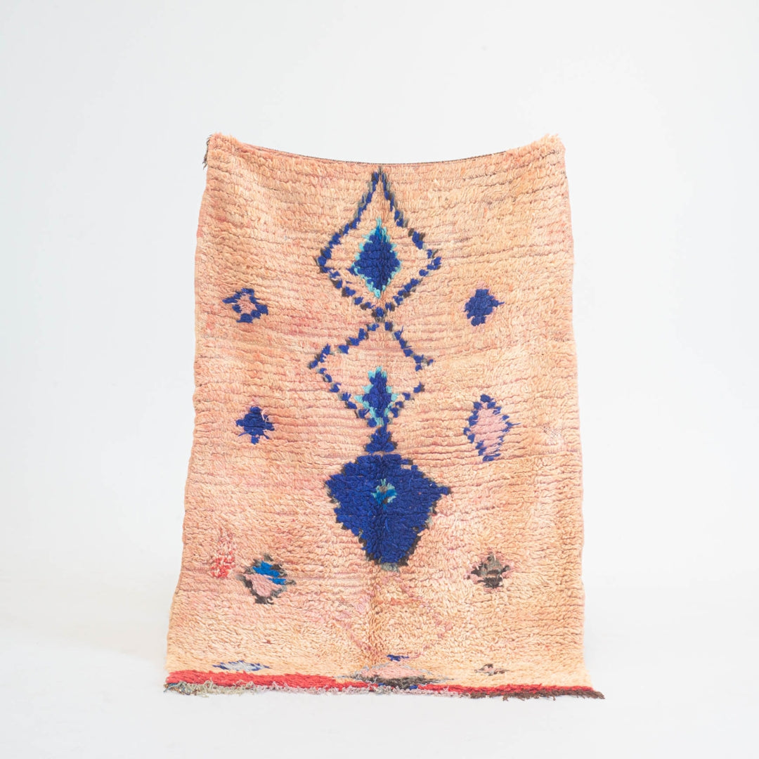 Marokkansk vintage tæppe - håndvævet i uld - Hafsa tæppet