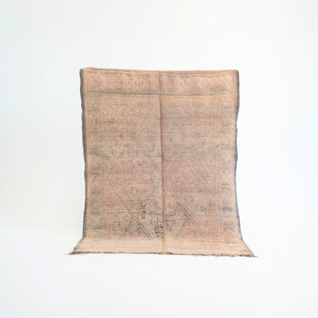 Marokkansk vintage tæppe - håndvævet i uld - Meryem tæppet