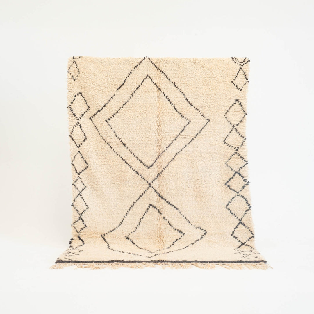 Marokkansk vintage tæppe - håndvævet i uld - Nawal tæppet