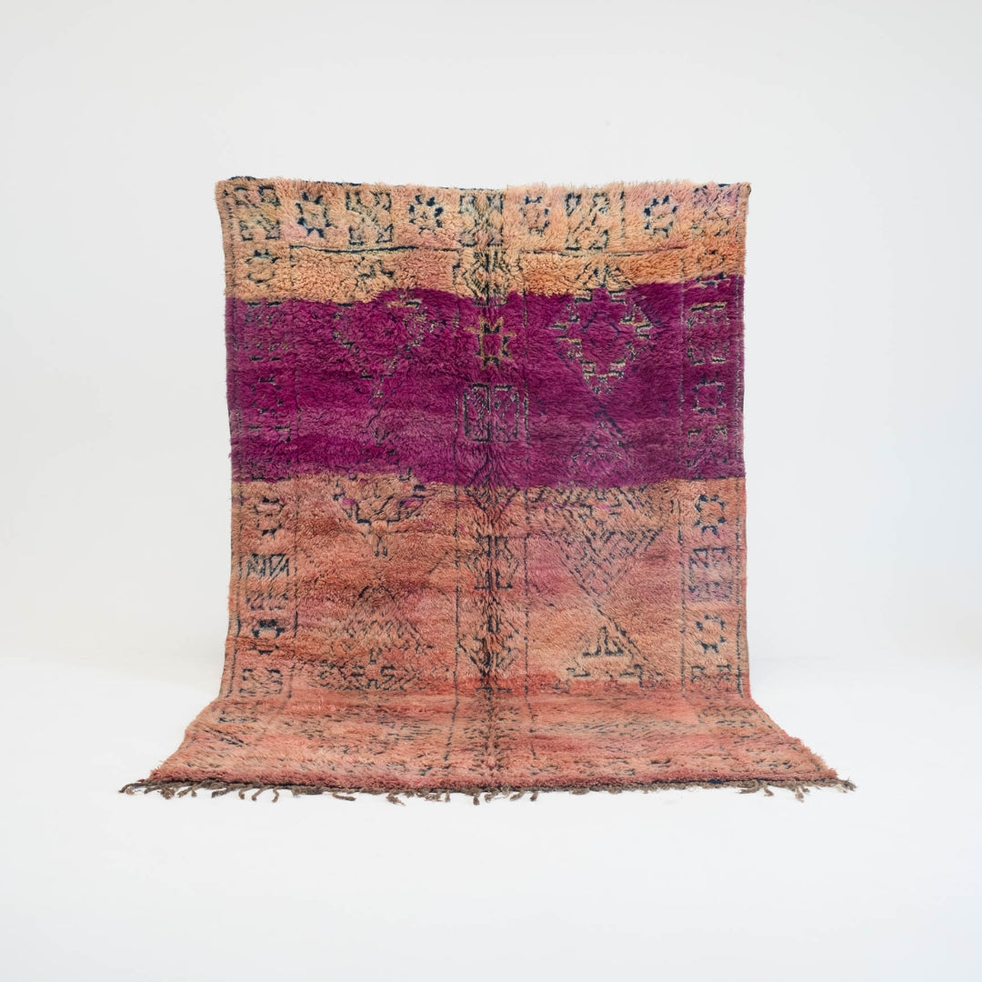 Marokkansk vintage tæppe - håndvævet i uld - Oumaima tæppet