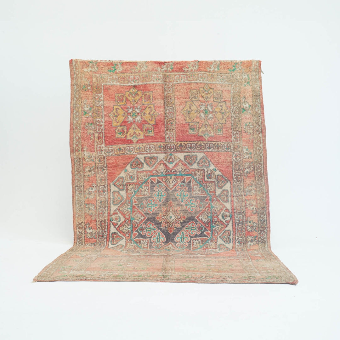 Marokkansk vintage tæppe - håndvævet i uld - Selma tæppet