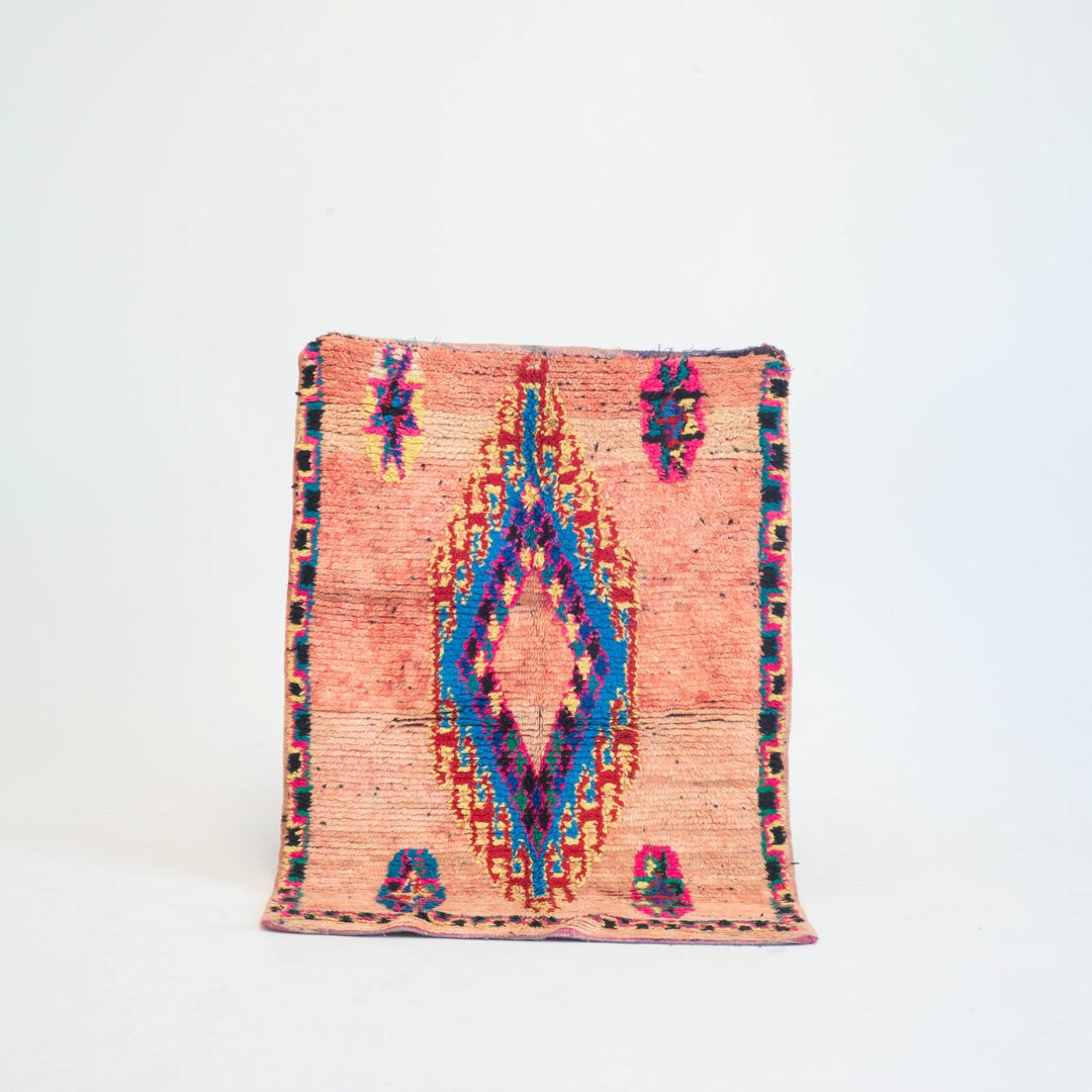 Marokkansk vintage tæppe - håndvævet i uld - Zineb tæppet